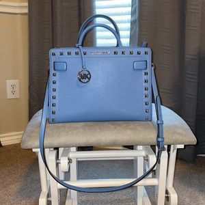 NWOT Michael Kors Light Blue Studded Bag